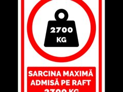 Semn de sarcina maxima admisa pe raft 2700 kg
